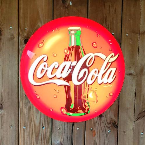 Coca-Cola Reclamebord met Verlichting, Antiek en Kunst, Antiek | Emaille, Ophalen of Verzenden
