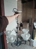 Kroonluchter met 5 lampen, Huis en Inrichting, Ophalen, Gebruikt, Klassiek, Glas