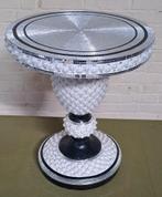 Wit / zilverkleurige bijzettafel / Venetian furniture, Ophalen, Gebruikt