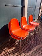 Stoelen MAGIS oranje/wit kunststof, Huis en Inrichting, Stoelen, Ophalen, Kunststof, Wit, Zo goed als nieuw