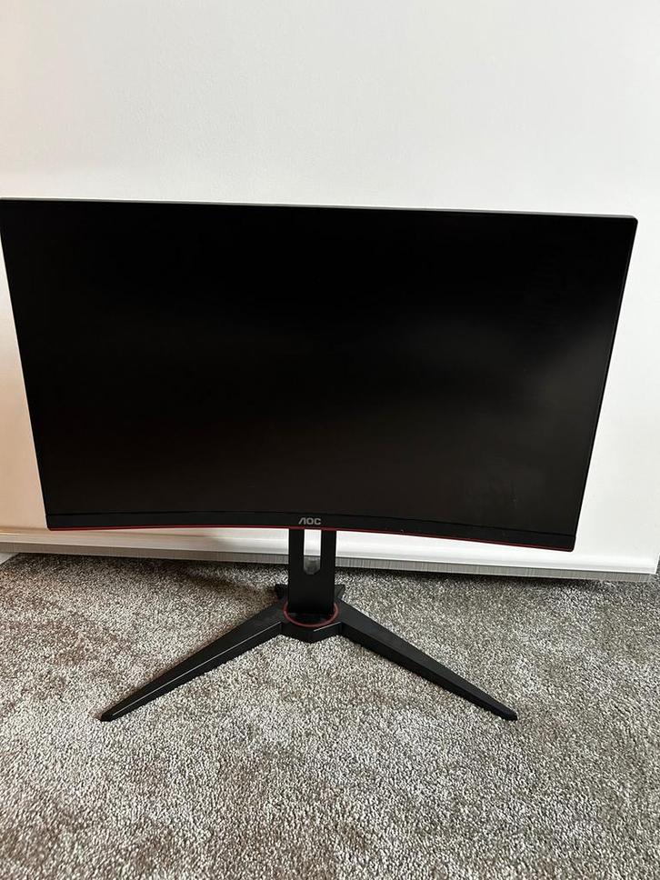 AOC gaming monitor curved 24 inch, Computers en Software, Monitoren, Zo goed als nieuw, 101 t/m 150 Hz, DisplayPort, Gaming, Curved