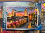 Ravensburger puzzel, 1000 stukjes, Tower Bridge at Sunset, Ophalen of Verzenden, 500 t/m 1500 stukjes, Zo goed als nieuw, Legpuzzel