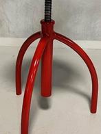 Vintage kruk atelier werkkruk industrieel retro rood krukje, Ophalen, Gebruikt, In hoogte verstelbaar, Onbekend
