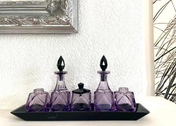Art deco menage set Olie,Azijn,zout,peper, mosterd beschikbaar voor biedingen