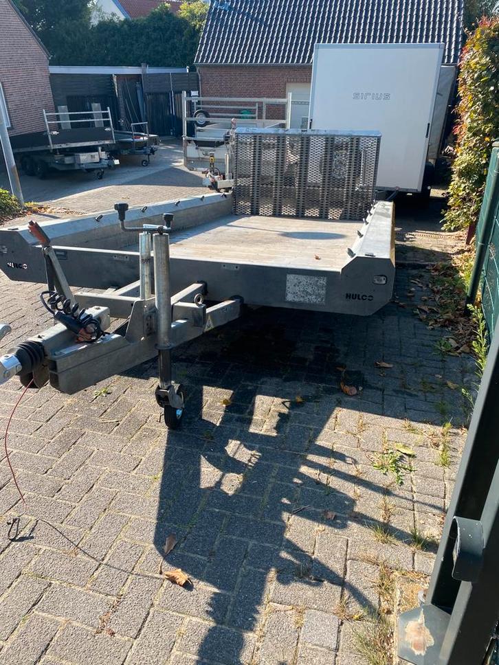 Hulco Terrax 2 machinetransporter 394 X 180 3.000 KG Bj:15, Auto diversen, Aanhangers en Bagagewagens, Gebruikt, Ophalen