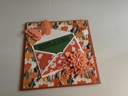 Kaart geslaagd handgemaakt, Hobby en Vrije tijd, Kaarten | Zelfgemaakt, Nieuw, Man of Vrouw, Verzenden