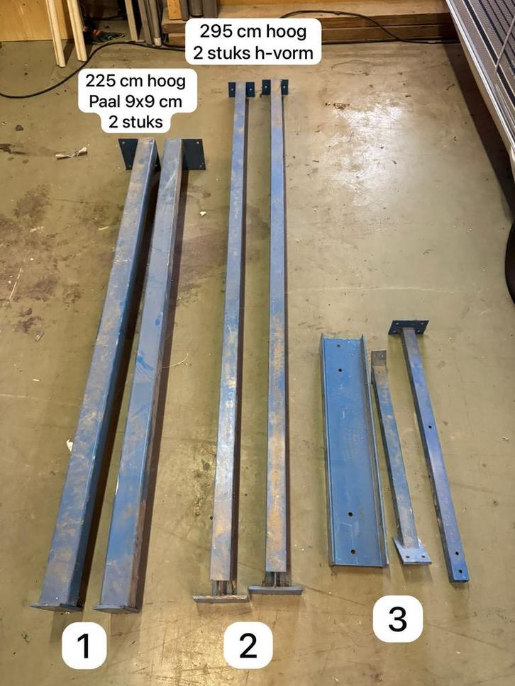 Stalen Constructie Stukken, Doe-het-zelf en Verbouw, Metalen, Gebruikt, IJzer, Ophalen