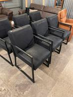 6 grijs suede eetkamerstoelen metalen frame - Nieuw!, Ophalen, ., Nieuw, .