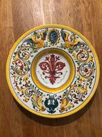 Decoratief Deruta majolica wandbord franse lelie, Ophalen of Verzenden