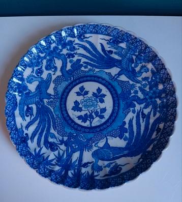 2 prachtige Chinese borden kraanvogels/ bloemen beschikbaar voor biedingen