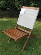 Loungestoel acaciahout - nieuw in doos, Tuin en Terras, Ophalen, Nieuw, Hout, Inklapbaar