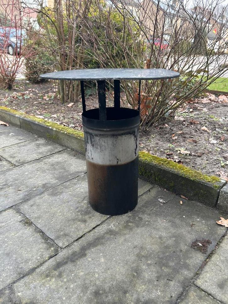 RVS regenkap 180mm, Huis en Inrichting, Kachels, Zo goed als nieuw, Overige soorten, Overige brandstoffen, Ophalen