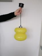 vintage opaline glazen hanglamp van glasfabriek de Rupel, Antiek en Kunst, Ophalen of Verzenden