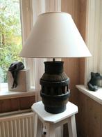 Oude landelijke robuuste Lampvoet oude Wiel-as, wagen-as, Ophalen of Verzenden, Hout, Landelijk, Minder dan 50 cm