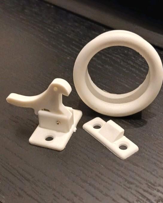 Kastdeursluiting met vingerring wit, compleet, Watersport en Boten, Bootonderdelen, Nieuw, Kombuis en Sanitair, Zeilboot of Motorboot