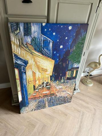 Schilderij Print 120x80cm Cafeterras bij Nacht Van Gogh beschikbaar voor biedingen