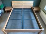 Bed met auping bodems 160x200 met nachtkastjes, Huis en Inrichting, Slaapkamer | Bedden, Gebruikt, Overige kleuren, Tweepersoons