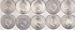 10 GULDEN MUNTEN 5 X 1970 en 5 X 1973 ZILVER, Postzegels en Munten, Munten | Nederland, Verzenden, Koningin Juliana, 10 gulden