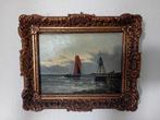 Schilderij J. Smits - Zeilschip, Antiek en Kunst, Ophalen