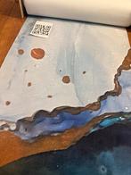 Marmer foto vlies behang 385 x 286 cm nieuw kleur blauw, Ophalen of Verzenden, 25 tot 50 m², Blauw