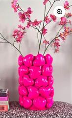 kleurliefde bloemenvaas hart fuchsia, Ophalen, Overige kleuren, Aardewerk of Porselein, Nieuw