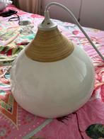 Present time-Leitmotive Witte hanglamp met houten accent., Ophalen of Verzenden, Nieuw, Hout, Minder dan 50 cm