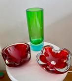 3 stuks Murano uranium glas, Ophalen of Verzenden
