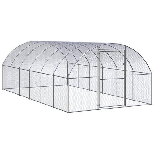 Kippenren 3x6x2 m gegalvaniseerd staal, Dieren en Toebehoren, Pluimvee | Toebehoren, Nieuw, Kippenhok of Kippenren, Ophalen of Verzenden