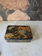 Zwart blikken koektrommel kraanvogel, Ophalen of Verzenden, Gebruikt, Overige merken