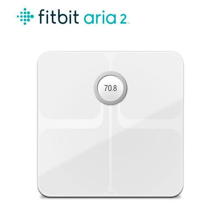 Weegschaal Fitbit Aria 2 Smart - wit, Witgoed en Apparatuur, Weegschalen, Zo goed als nieuw, Digitaal, Personenweegschaal, 1 tot 500 gram