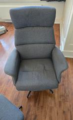 Relaxfauteuil Corsas - stof - donkergrijs (incl. voetenbank), Ophalen, Zo goed als nieuw, Stof