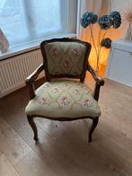 Vintage fauteuil met bloemenmotief, Antiek en Kunst, Antiek | Meubels | Stoelen en Banken, Ophalen of Verzenden