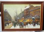 Groot Schilderij Parijse straat scéne, Ophalen