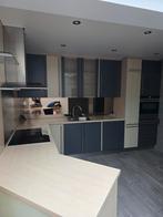 Moderne hoekkeuken in grijs en crème, Ophalen, Gebruikt, Hoekkeuken, Grijs