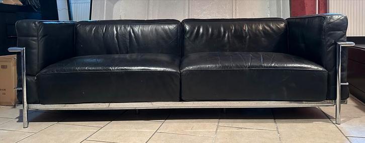 Le Corbusier LC3 replica 2-zits bank, Huis en Inrichting, Banken | Bankstellen, Gebruikt, Rechte bank, Tweepersoons, 200 tot 250 cm