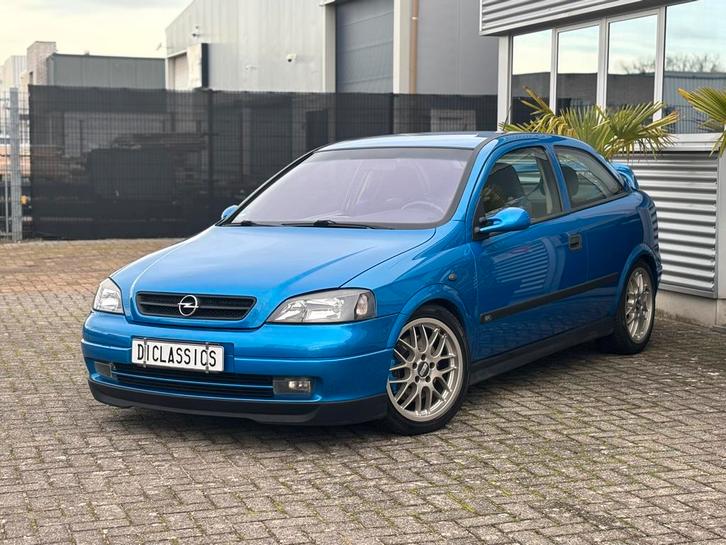 Opel Astra 2.0 16V OPC 1 Topstaat!!, Auto's, Opel, Bedrijf, Astra, Benzine, Handgeschakeld, Blauw, Grijs, Stof, Ophalen