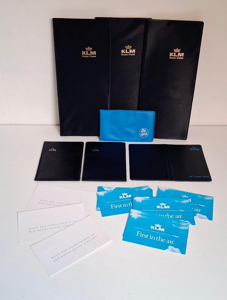 13 KLM verzamelobjects mapjes Credit Cards o.a. leer €16,99., Ophalen of Verzenden, Nieuw, Overige typen