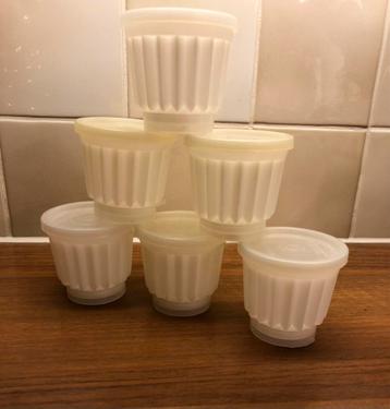 6 Tupperware puddingvormpjes beschikbaar voor biedingen