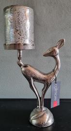 Nieuw, COLMORE, DEER, zilverkleurig raw-metal met sfeerlicht, Huis en Inrichting, 25 tot 50 cm, Colmore, Ophalen of Verzenden