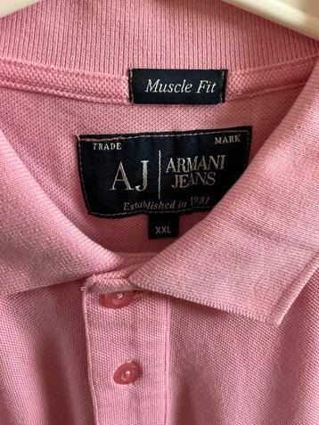 Armani Jeans Polo Roze XXL - Nieuw beschikbaar voor biedingen