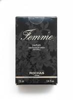 Femme Rochas pure parfum atomizer 7,5 ml vintage, Ophalen of Verzenden, Nieuw, Parfumfles, Gevuld
