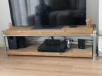 TV tafel steigerbuis met steigerhout, Ophalen, Gebruikt, 50 tot 100 cm, Minder dan 100 cm