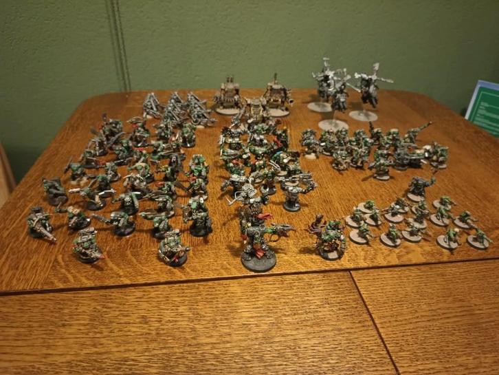 WH40k Ork leger, Hobby en Vrije tijd, Wargaming, Gebruikt, Warhammer 40000, Figuurtje(s), Geverfd, Ophalen of Verzenden