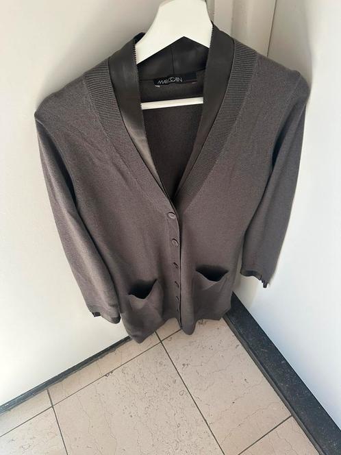 Marccain zijden cashmere vest maat 2, Kleding | Dames, Truien en Vesten, Zo goed als nieuw, Maat 38/40 (M), Beige, Verzenden