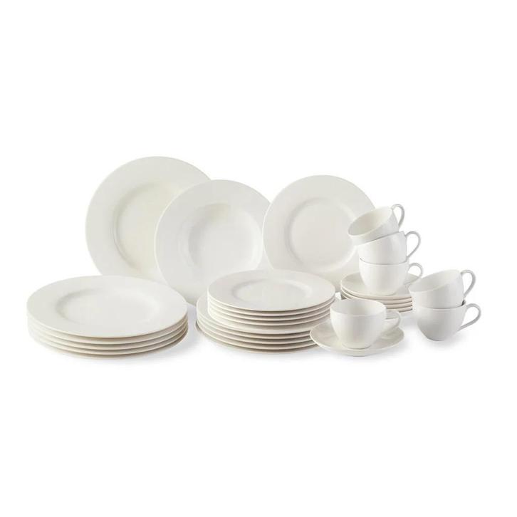 Villeroy & Boch Basic White Serviesset 30-delig, Huis en Inrichting, Keuken | Servies, Zo goed als nieuw, Compleet servies, Effen