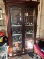 Glazen vitrinekast - L130xB48xH195, Ophalen, Gebruikt, 100 tot 150 cm, Glas