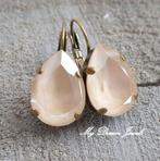 Oorbellen Sofia met Swarovski Druppel 18x13mm Crystal Ivory, Met kristal, Overige materialen, Hangers, Verzenden