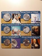6x Herdenkingsmunt Nederland zilver (coincard KNM), Verzenden, Overige landen, Overige waardes, Zilver