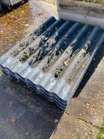 Zwarte golfplaten (asbestvrij) 136,5 cm lang, Ophalen, Gebruikt, Zwart, 15 m² of meer