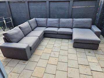 Mooie ruime grijze Ikea kivik u-hoekbank - afbeelding 2